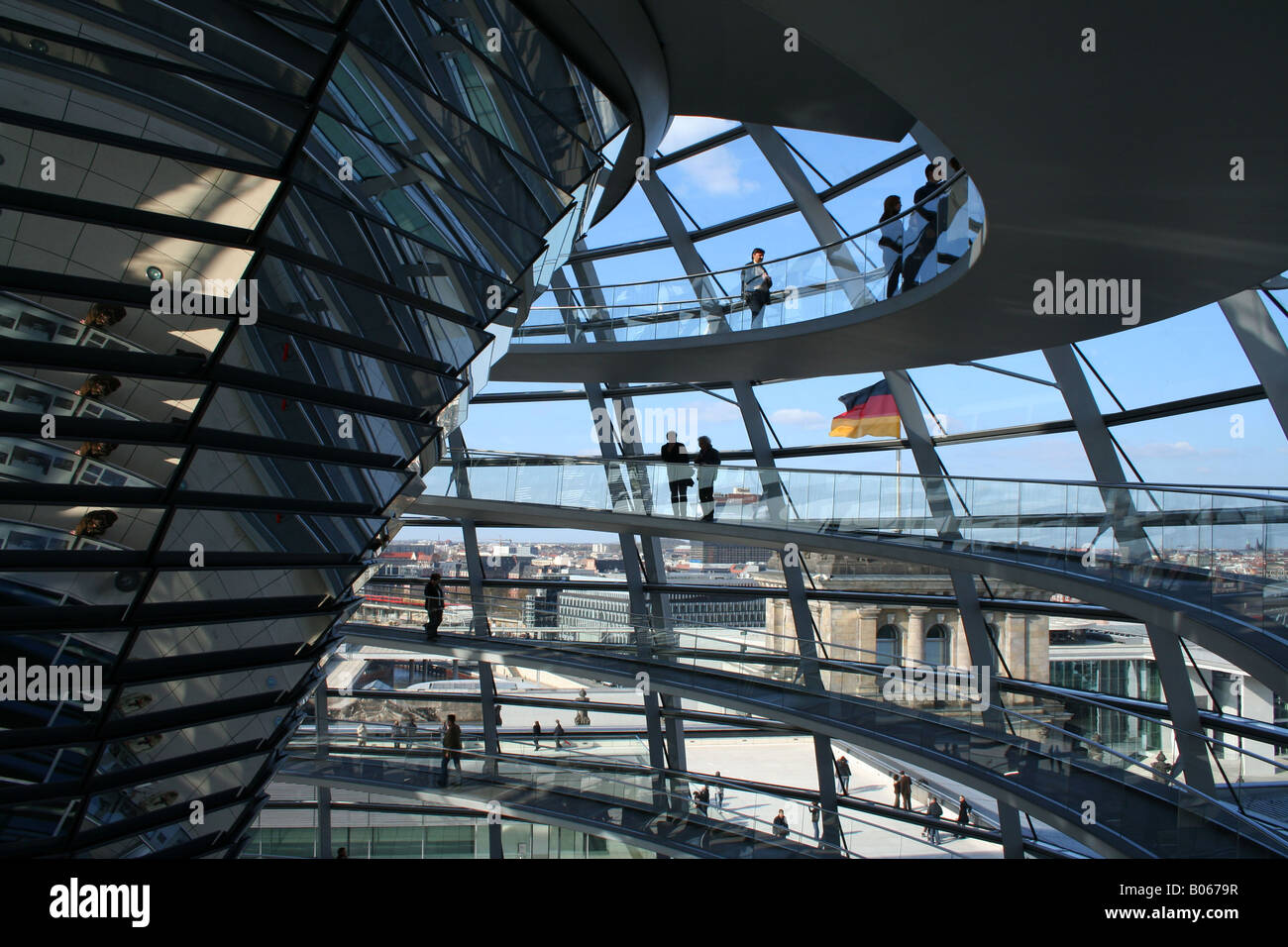 Germany Building Ramp Visitors on the ramps in the Berlin Reichstag building Stock Photo - Alamy