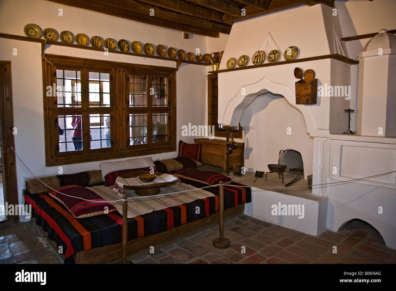 A tour of Konstantilev House a traditional Bulgarian home Stock Photo
