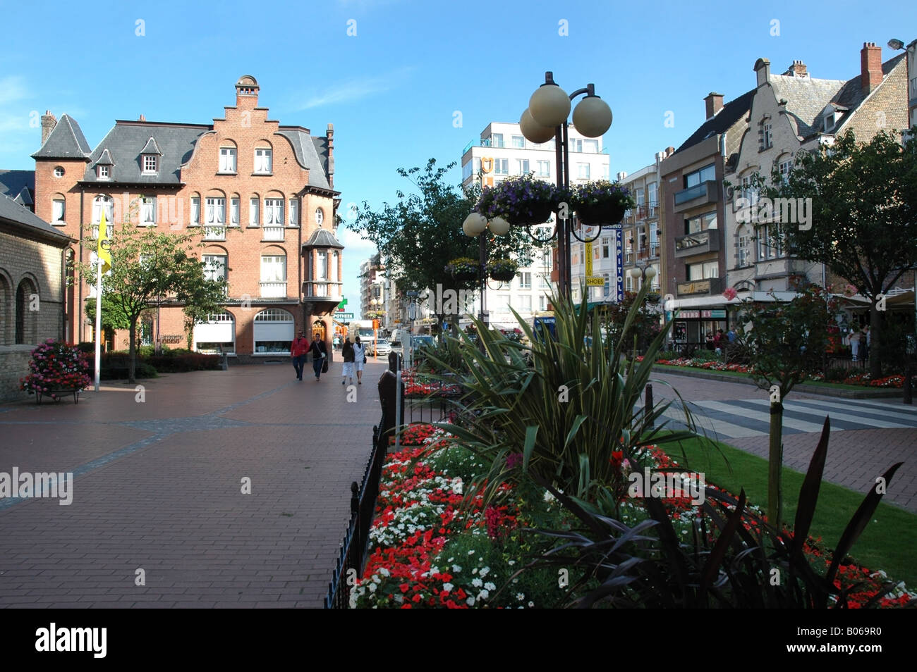 town centre of De Panne Belgium Europe Stock Photo - Alamy