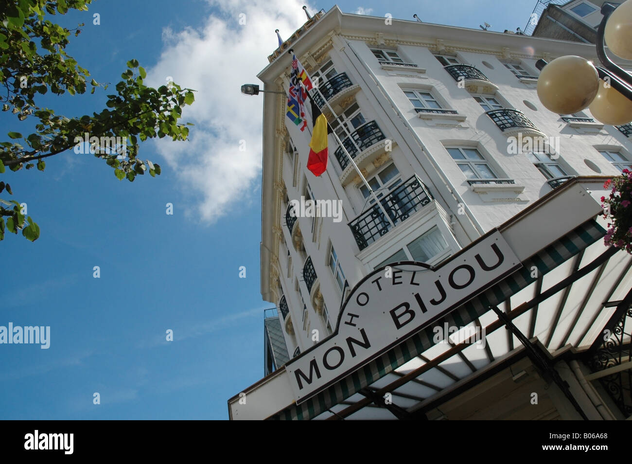 hotel Mon Bijou in the town centre of De Panne Belgium Europe Stock Photo -  Alamy