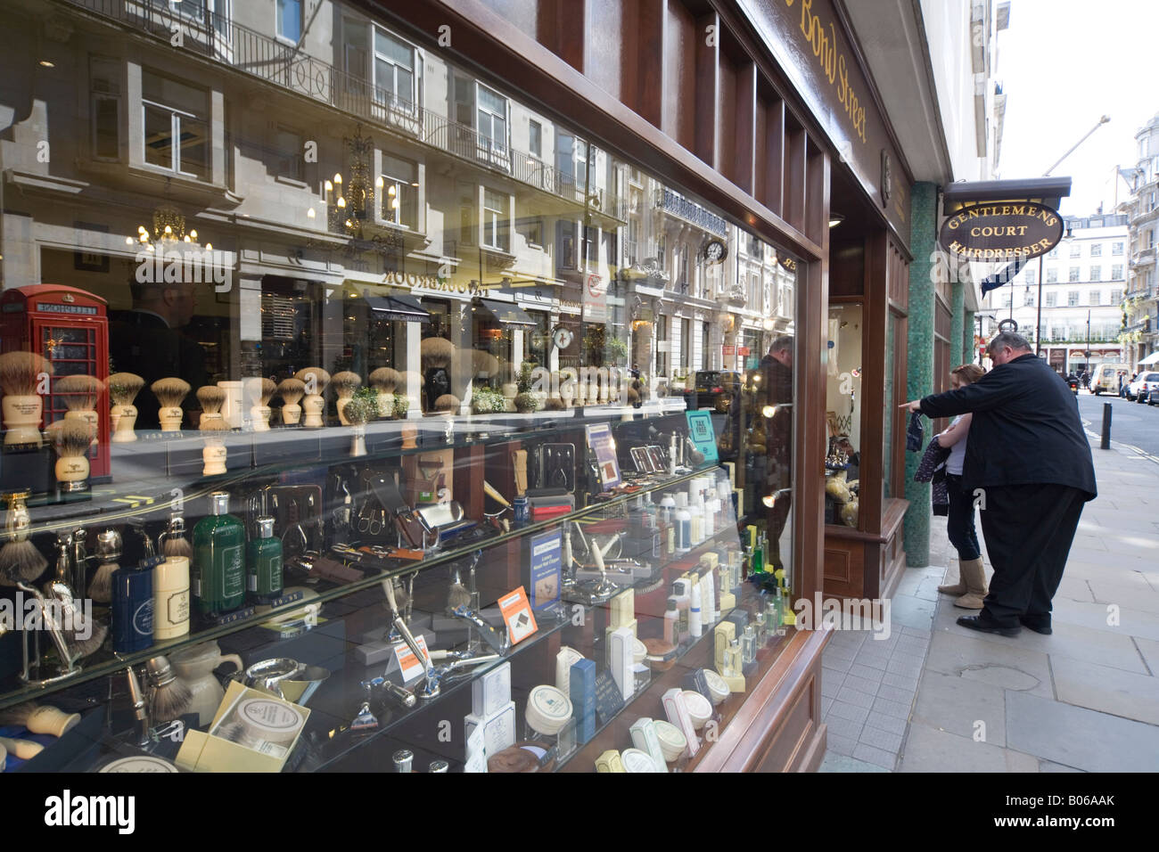 Window of Taylor of Old Bond Street Jermyn Street London W1 Stock Photo