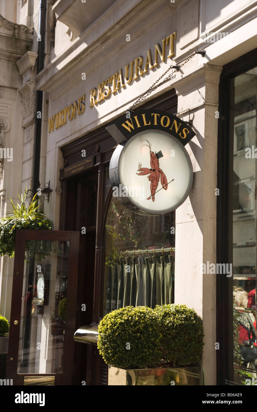 wiltons restaurant jermyn street london uk Stock Photo