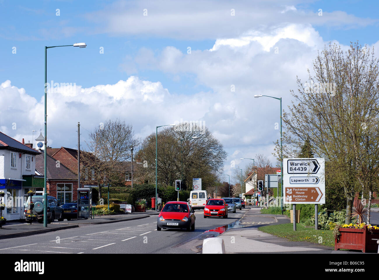Stratford Road, Hockley Heath, West Midlands, England, UK Stock Photo