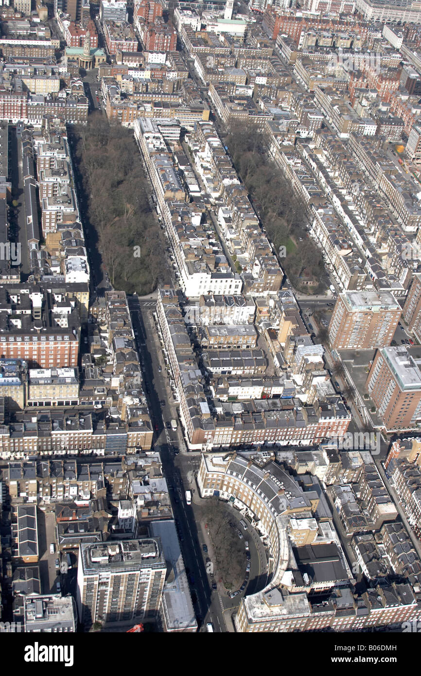 Aerial view north of St Mary s Church Montague Square Bryanston Square