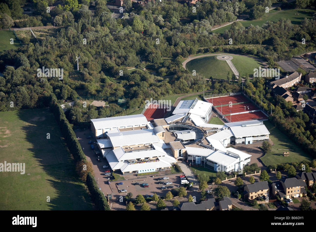 Aerial view south east of Bacon s College and Ecological Park