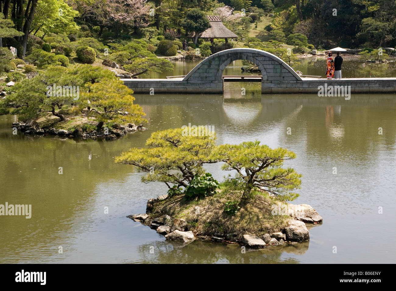 Japan Hiroshima Shukkeien gardens Stock Photo