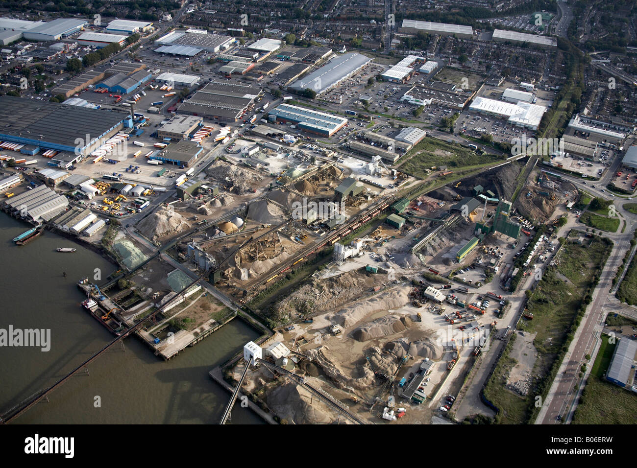Aerial view south east of Brocklebank Road Industrial Estate Meridian