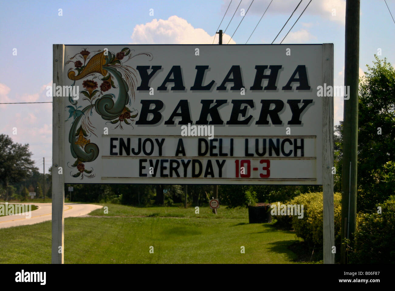 Yalaha Bakery and Deli Sign in Yalaha Florida USA Stock Photo Alamy