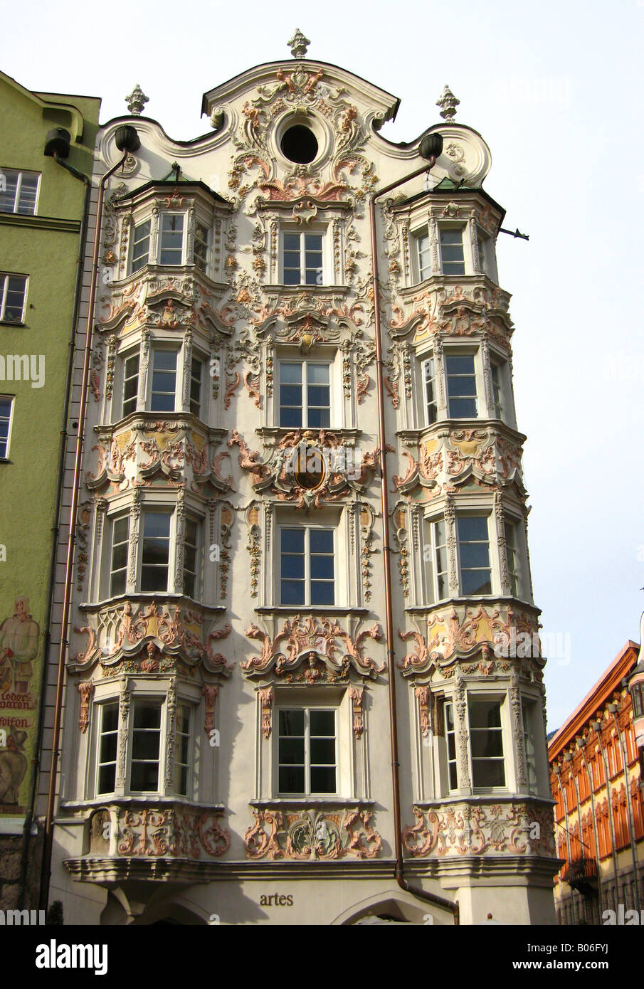 Helbling House in Innsbruck Austria Stock Photo