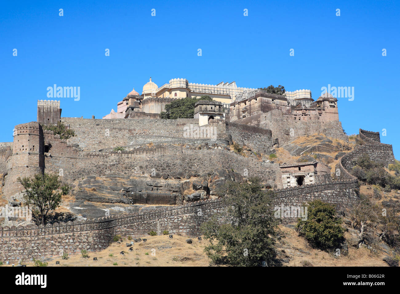 Fort, Kumbhalgarh, Rajasthan, India Stock Photo