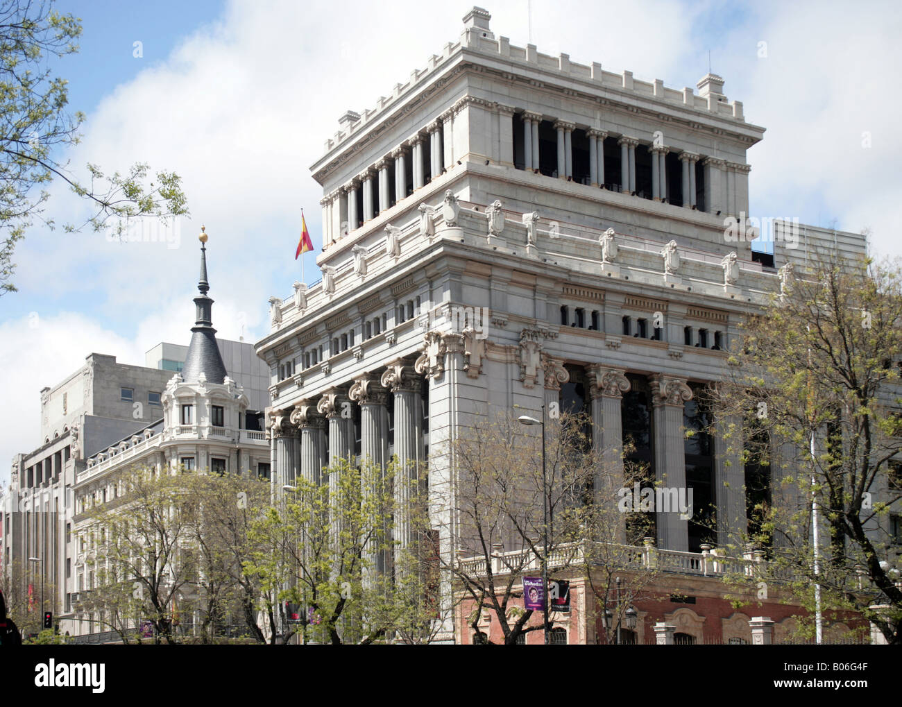 Instituto de Cervantes Calle de Alcala Madrid Spain Stock Photo