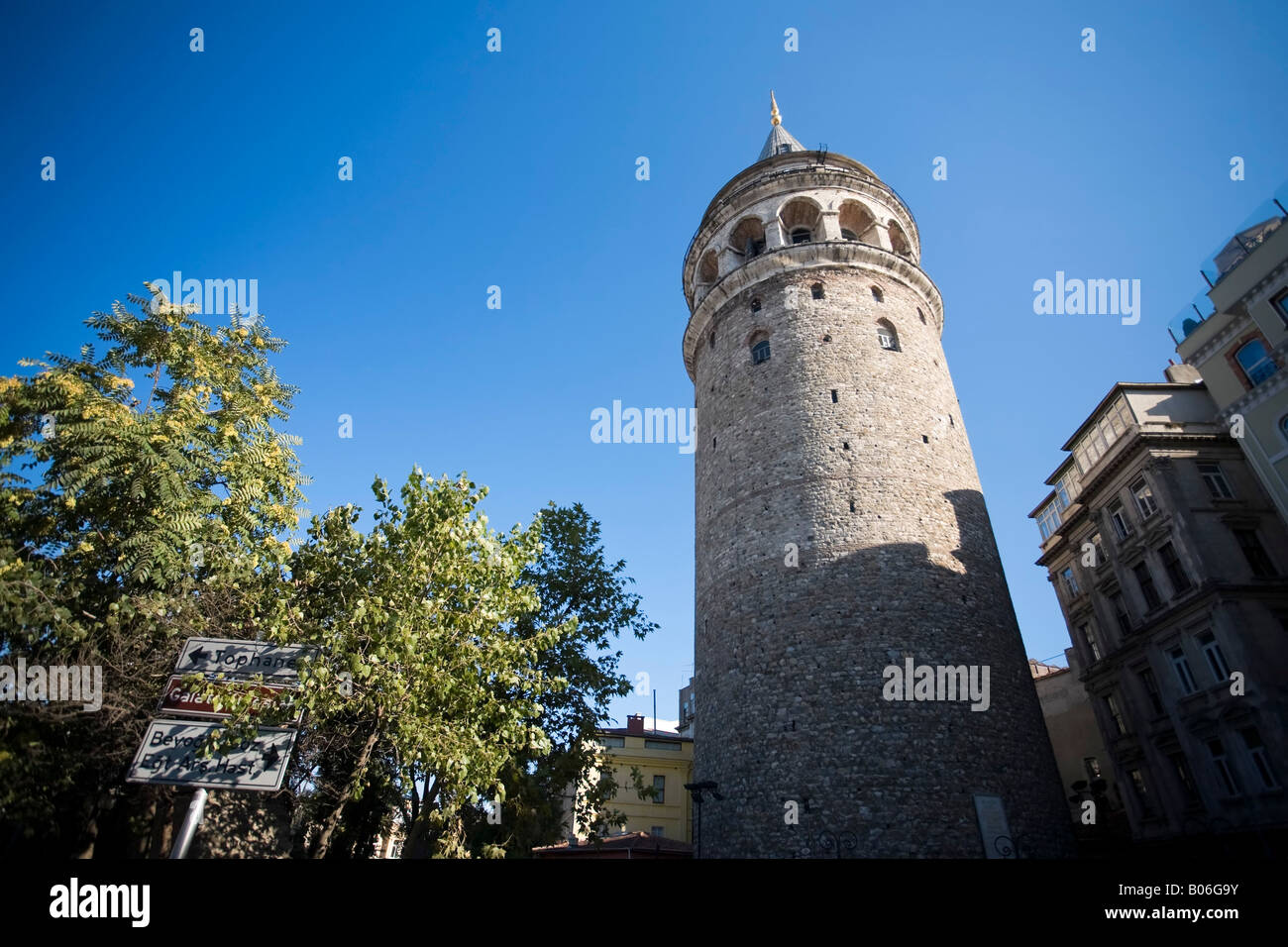 Galata Tower, Galatasaray, Istanbul, Turkey Stock Photo