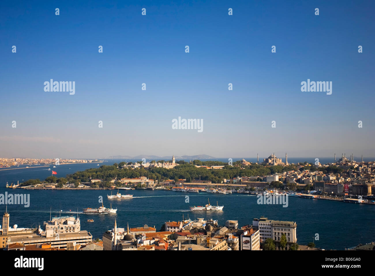 View of Bosphorus from Galata Tower, Istanbul, Turkey Stock Photo - Alamy