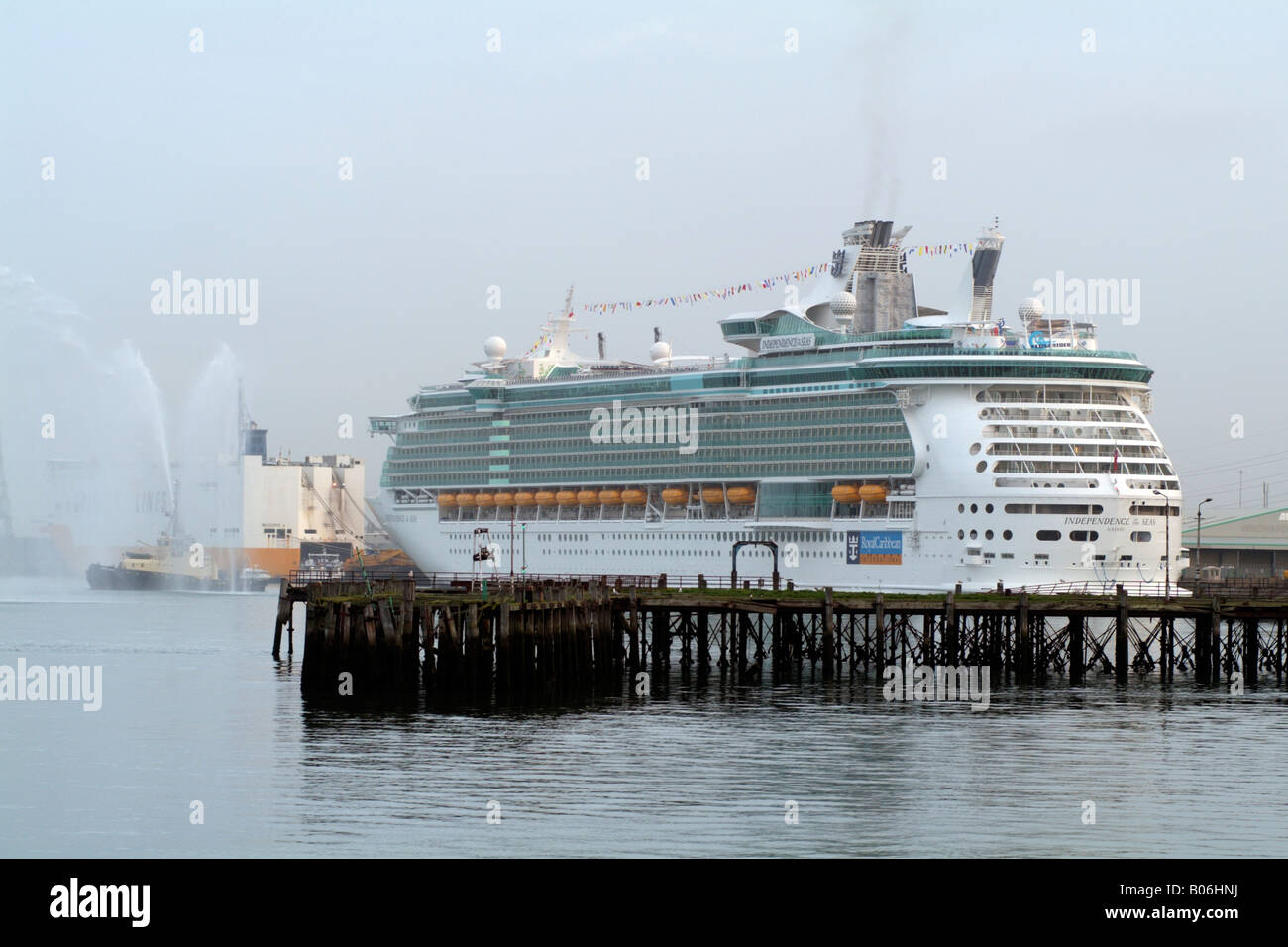 Independence of the Seas cruise ship docked in the Port of Southampton England UK Stock Photo