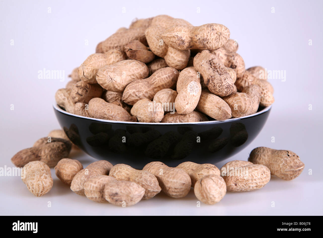 Bowl of peanuts Stock Photo