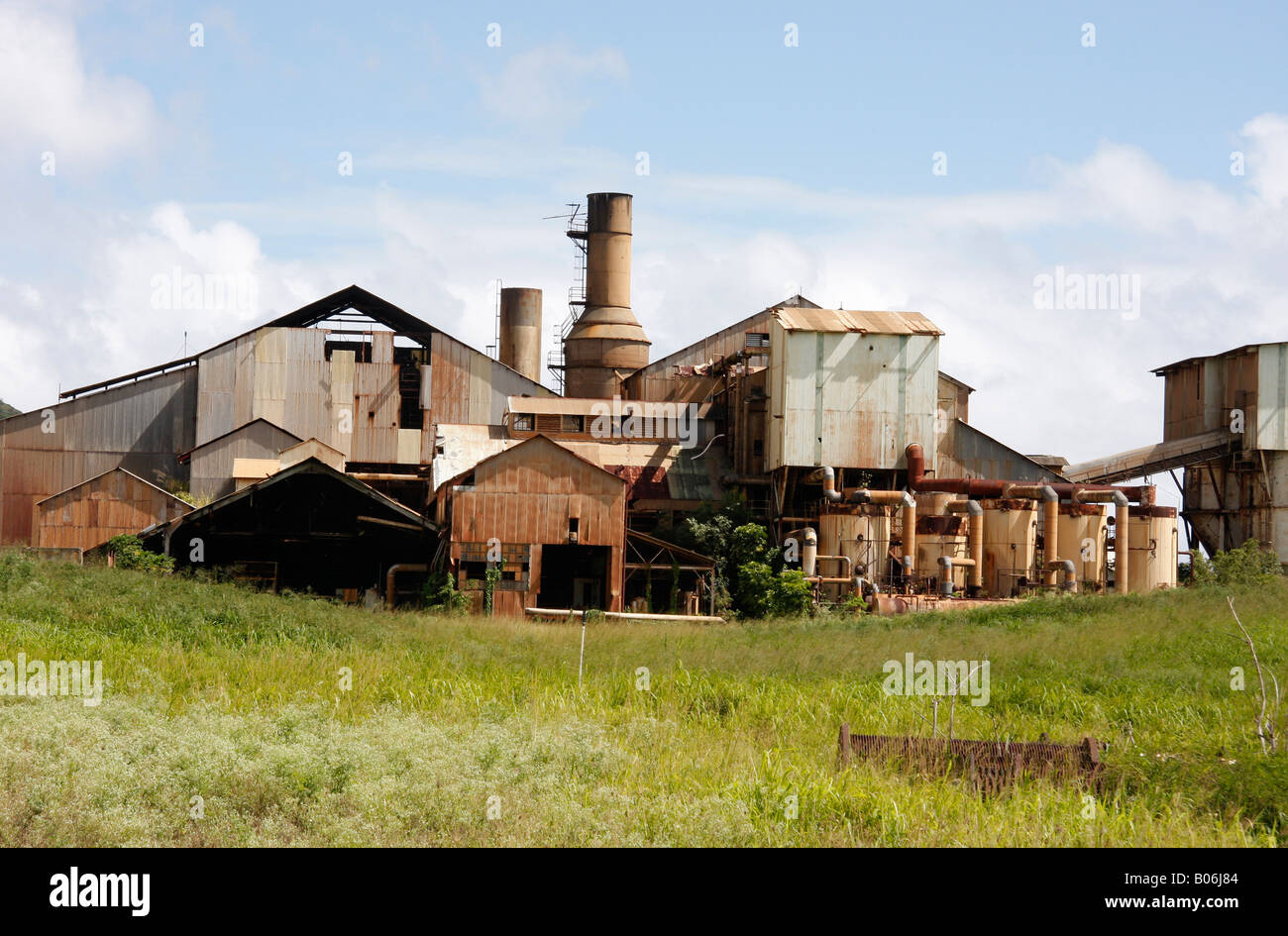 Abandoned Sugar Mill on Kauai in the Hawaiian Islands is the result of