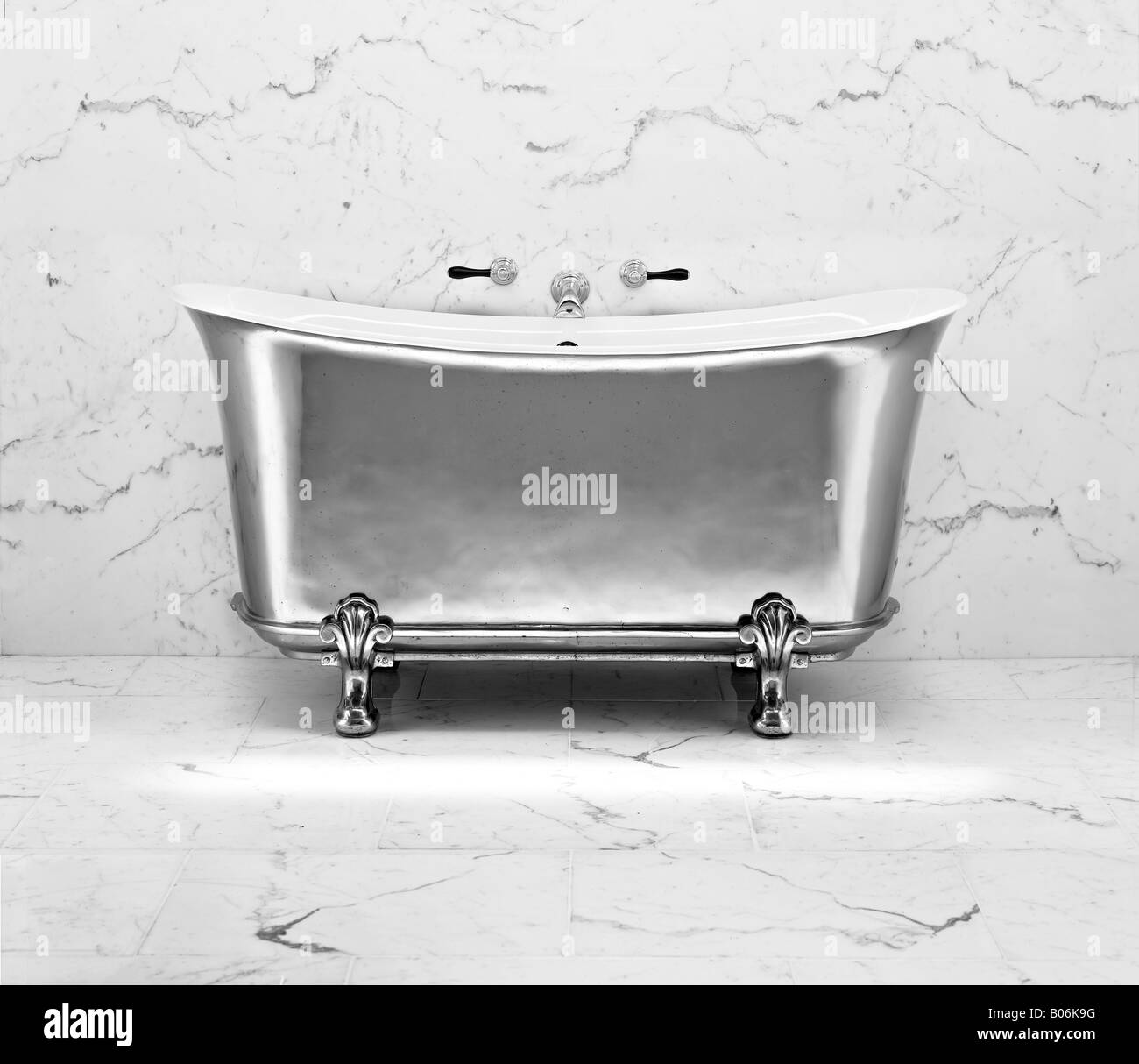 metal finish bath Stock Photo
