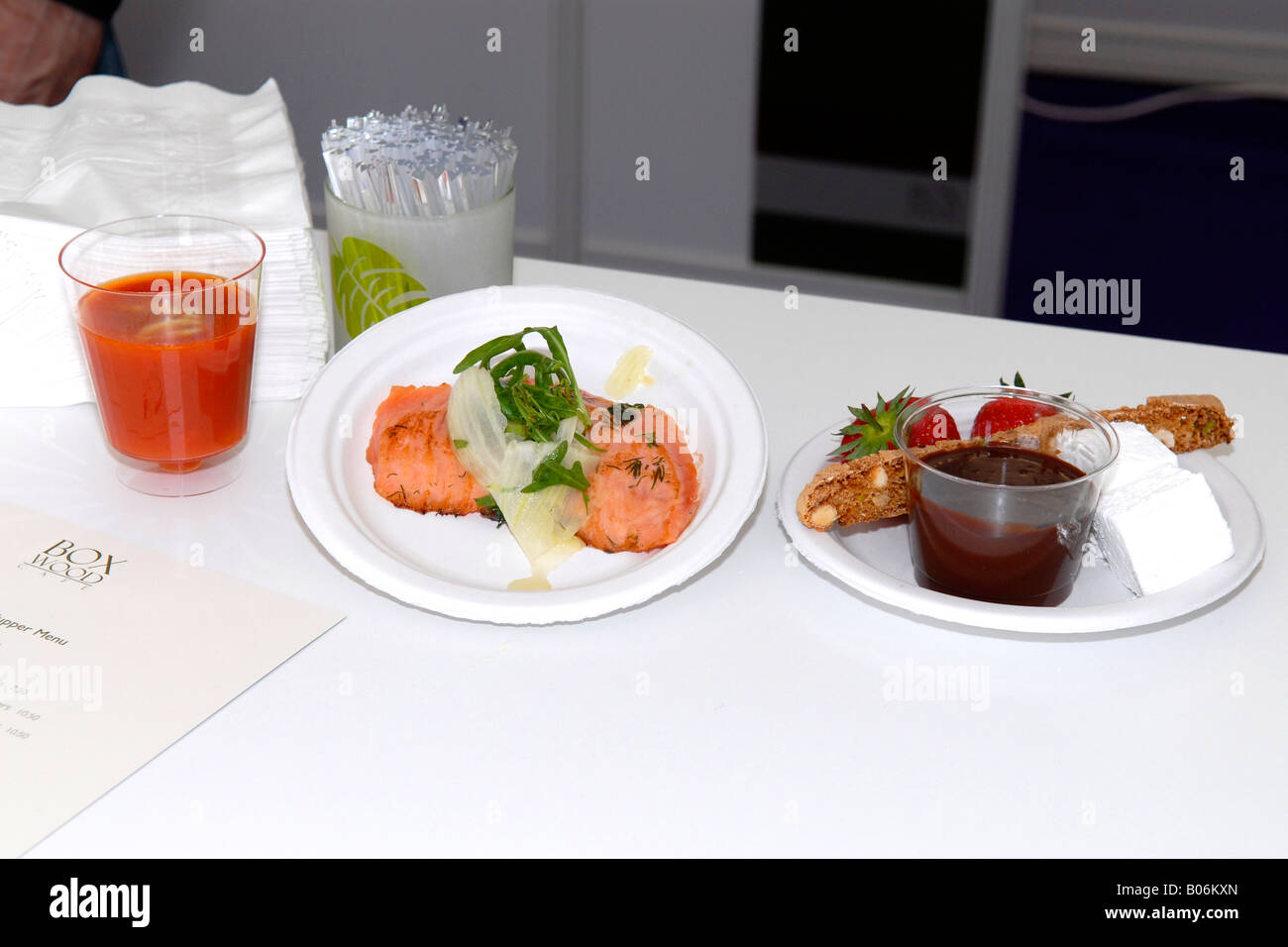 The Boxwood Cafe menu of chilled tomato & basil soup with lobster