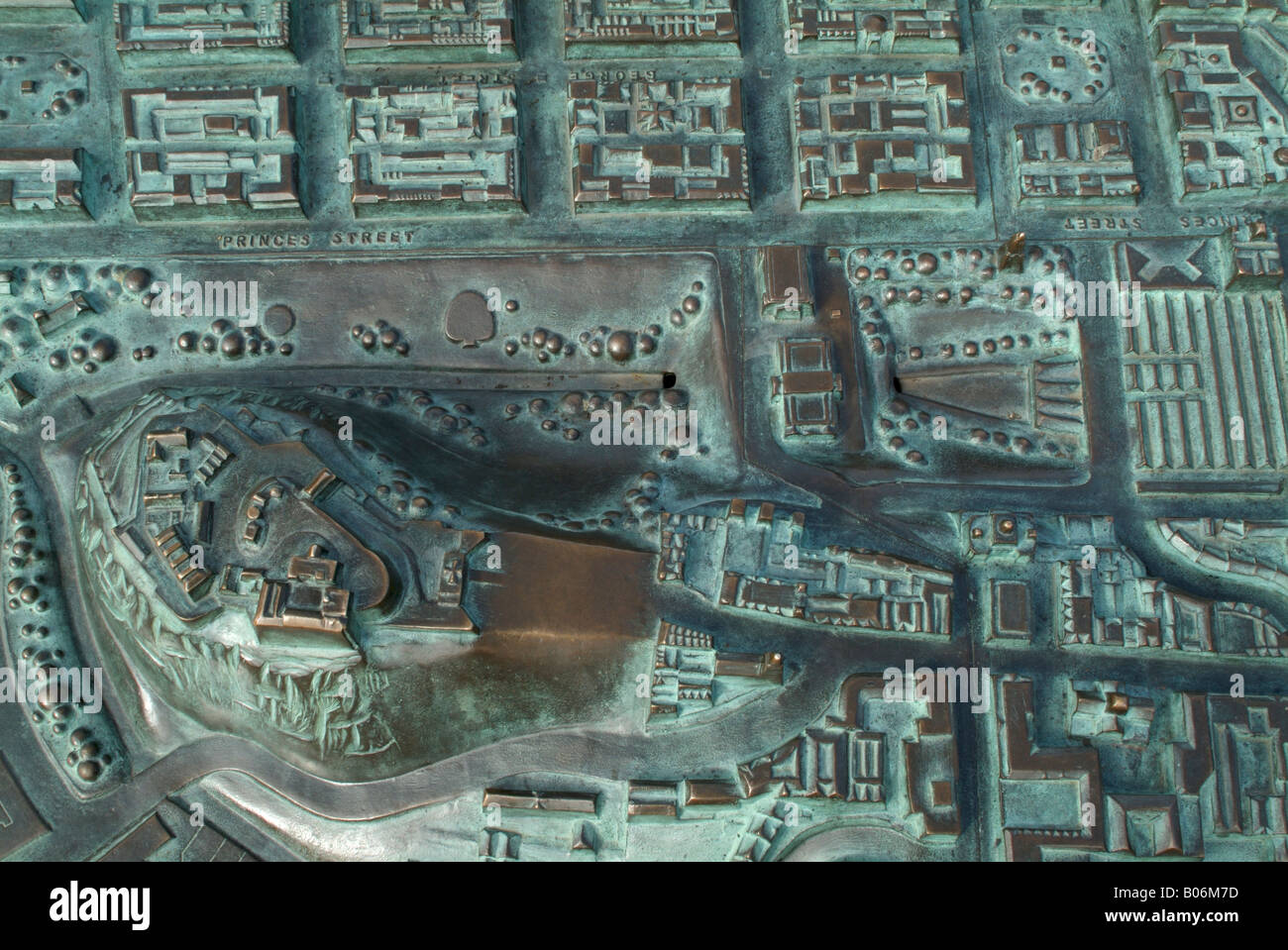 Three dimensional map of Edinburgh city centre Stock Photo Alamy