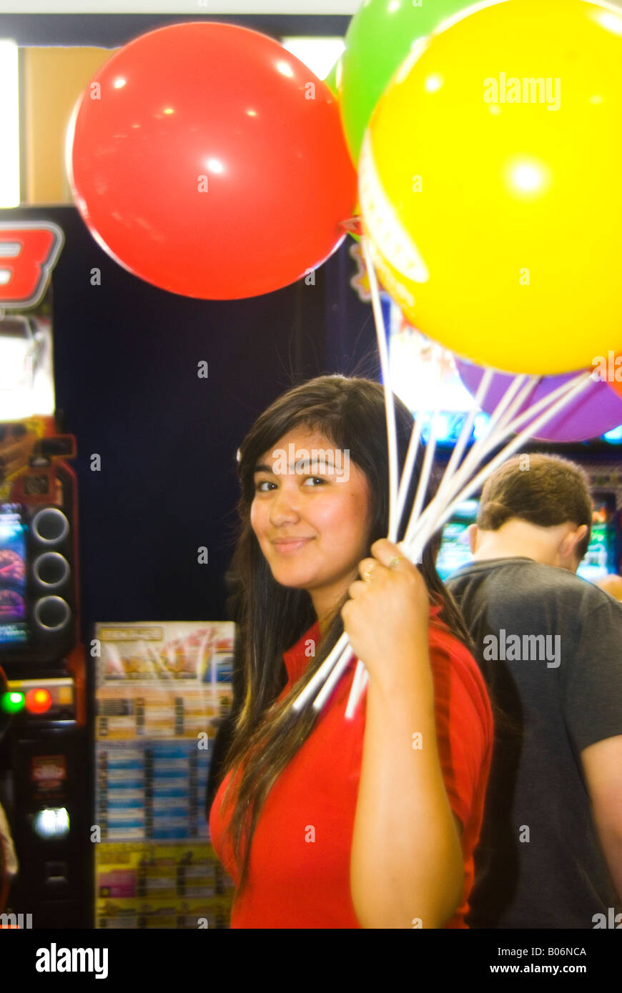 Girl selling balloons hi-res stock photography and images - Alamy