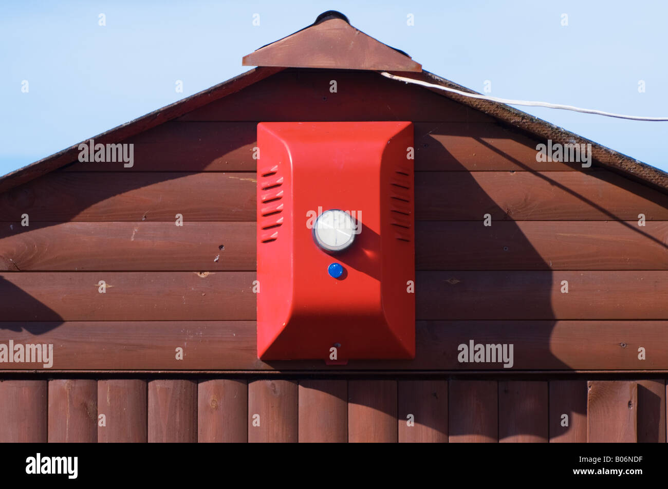Red alarm box on apex Stock Photo