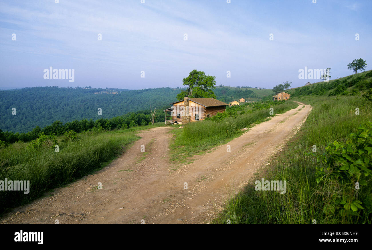 A Group Of Remote Wooden Cabins Sit High At The Head Of A Holler