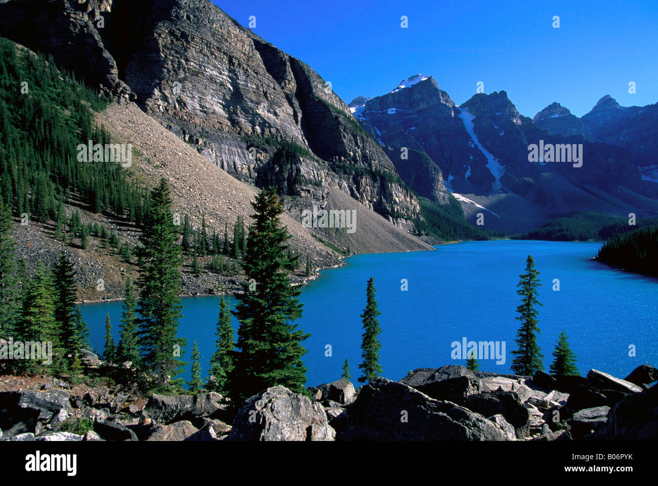 Moraine Lake Banff Alberta Canada Stock Photo