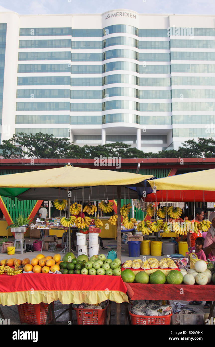 Fruit Stall At Market, Kota Kinabalu, Sabah, Malaysian Borneo Stock
