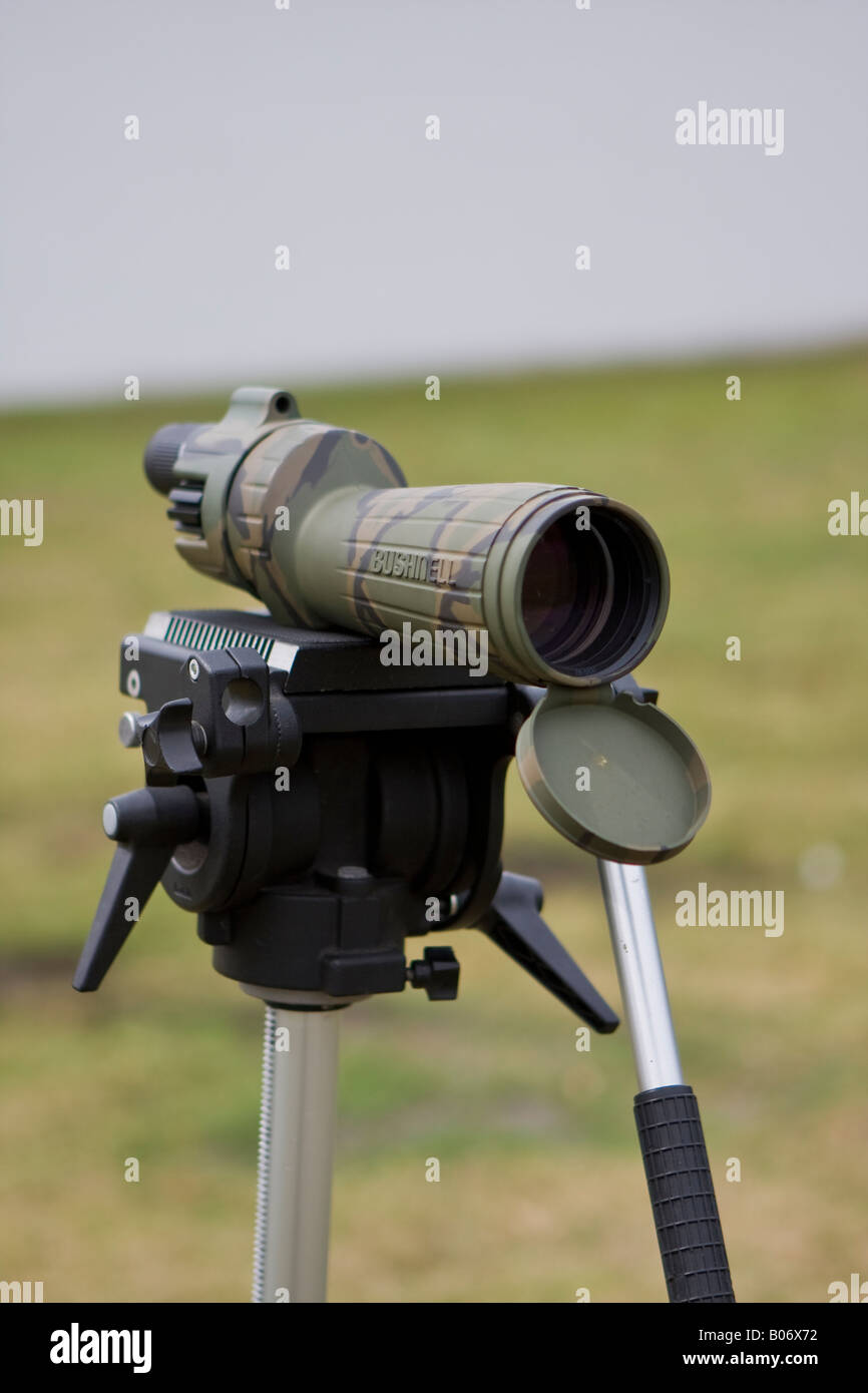 Gun Range Spotting Scope Stock Photo Alamy