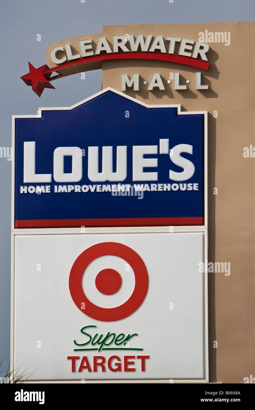 Mall Shopping Center Sign Stock Photo - Alamy