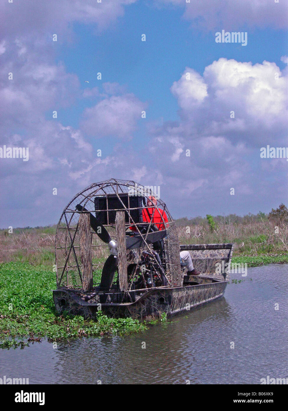 Rear of airboat Stock Photo