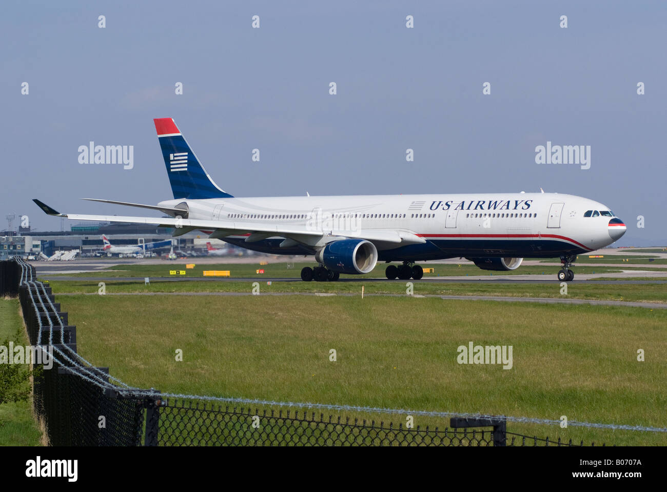 US Airways Airbus A330 [A330-323X] Lined Up for Take-off at Manchester ...