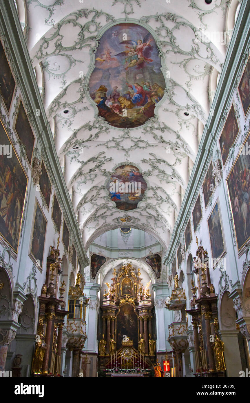 Salzburg, Austria. Stiftskirche St Peter (St Peter's Church) Interior ...