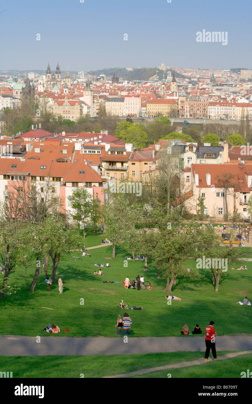 Prague spring petrin hill in bloom hi-res stock photography and images ...