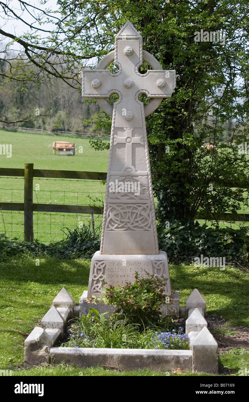 The grave of Dorset dialect poet  William Barnes at Winterbourne Came near Dorchester Stock Photo