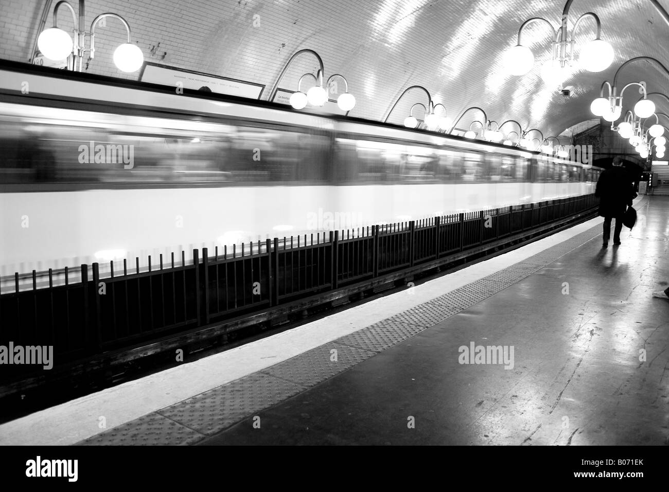 Cite subway station on the Metro underground system Paris France Stock