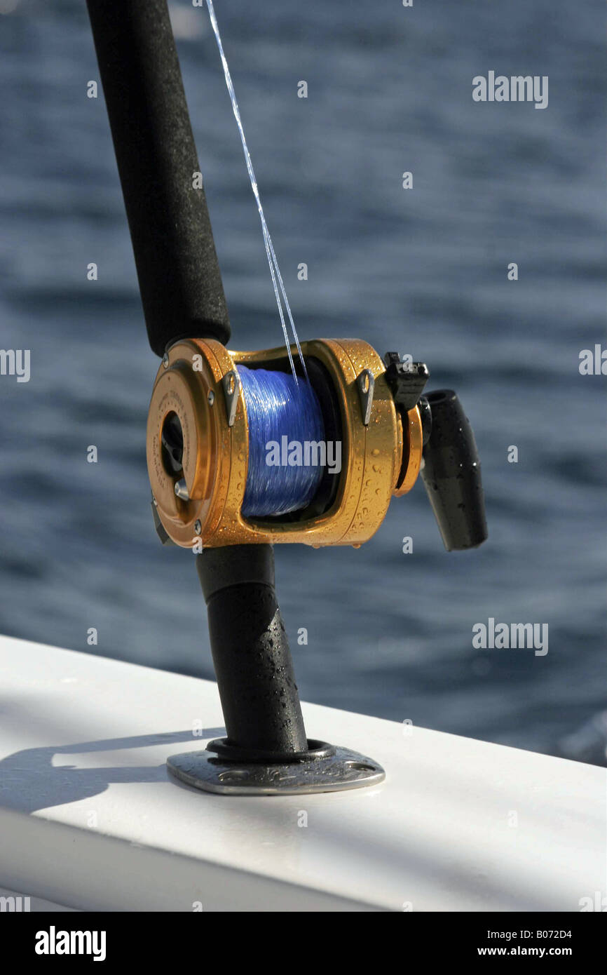 Fishing reel Stock Photo