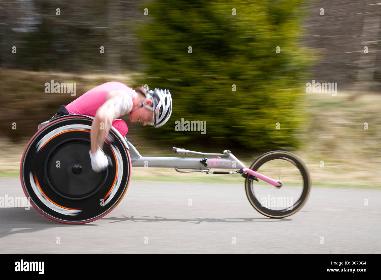 Wheelchair user competitors in the Run Balmoral road races held in the
