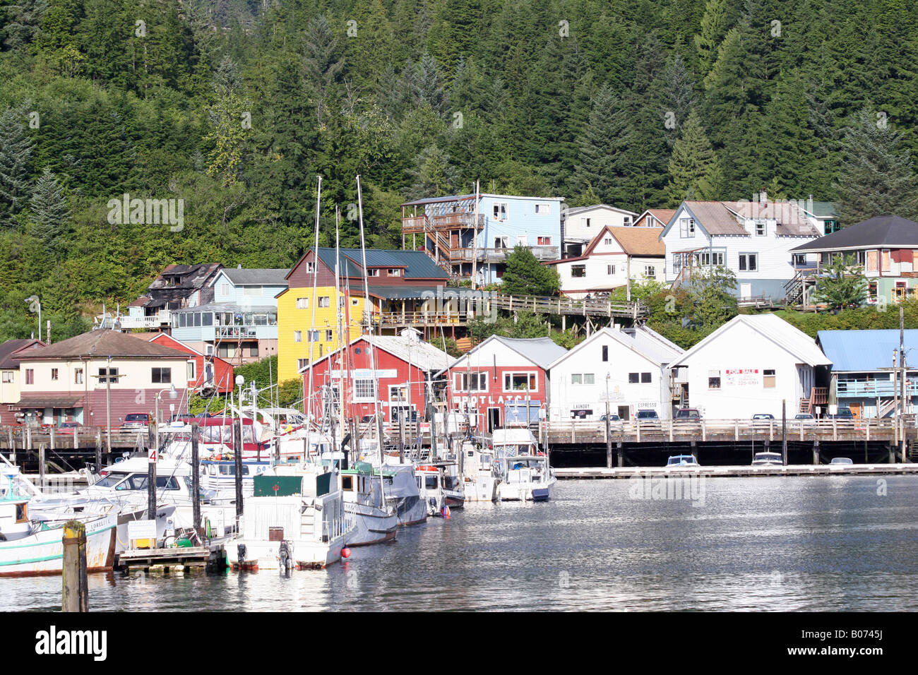 Ketchikan marina Stock Photo