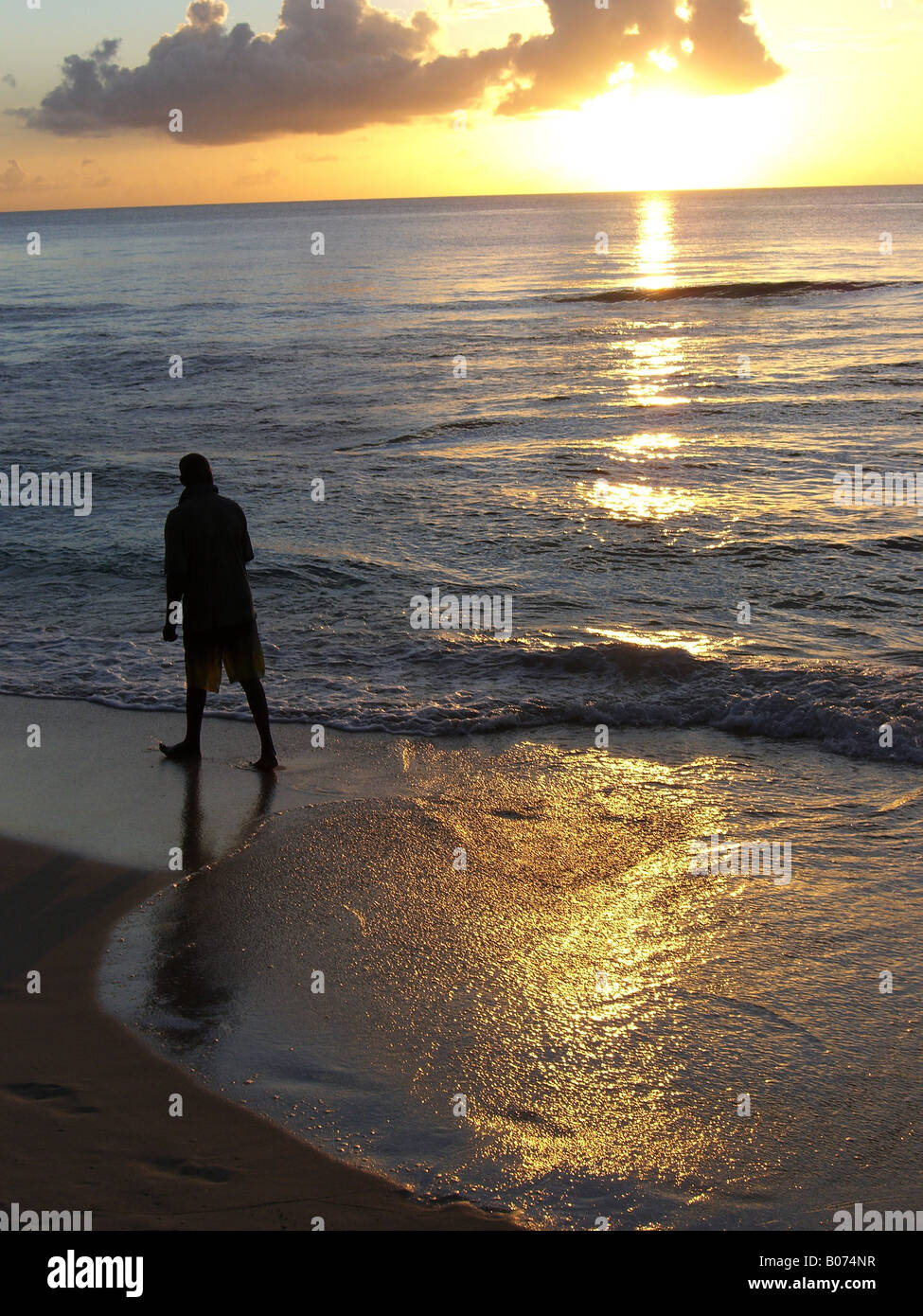 Beach Stroll Stock Photo