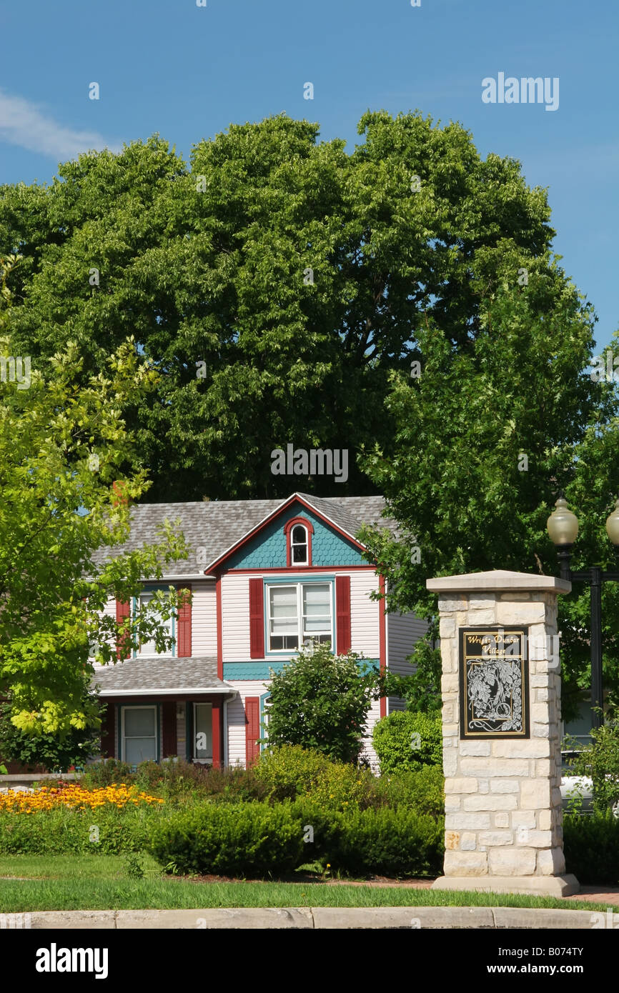 Wright Dunbar Village Sign Dayton Ohio Stock Photo Alamy
