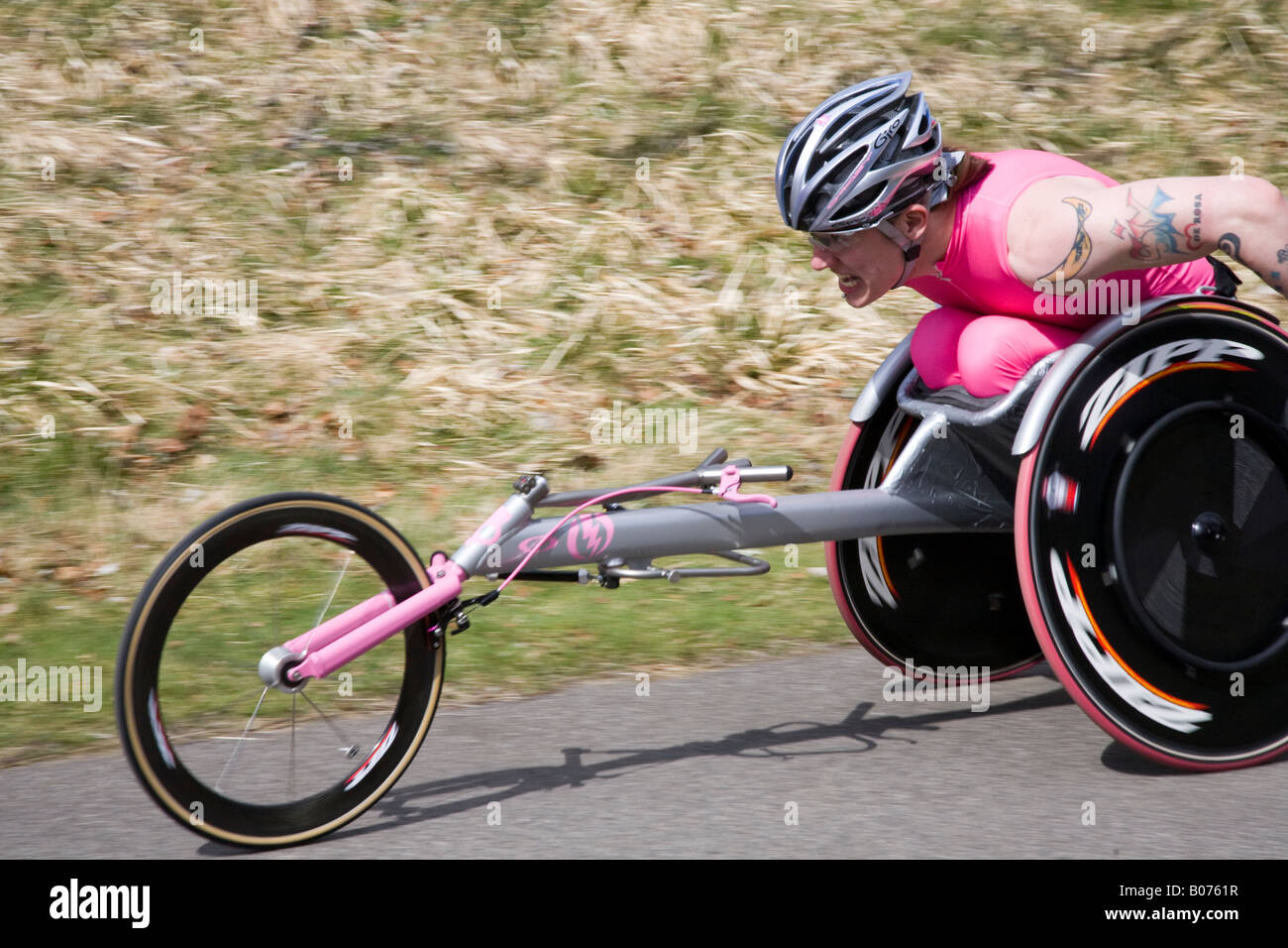 Wheelchair user competitors in the Run Balmoral road races held in the