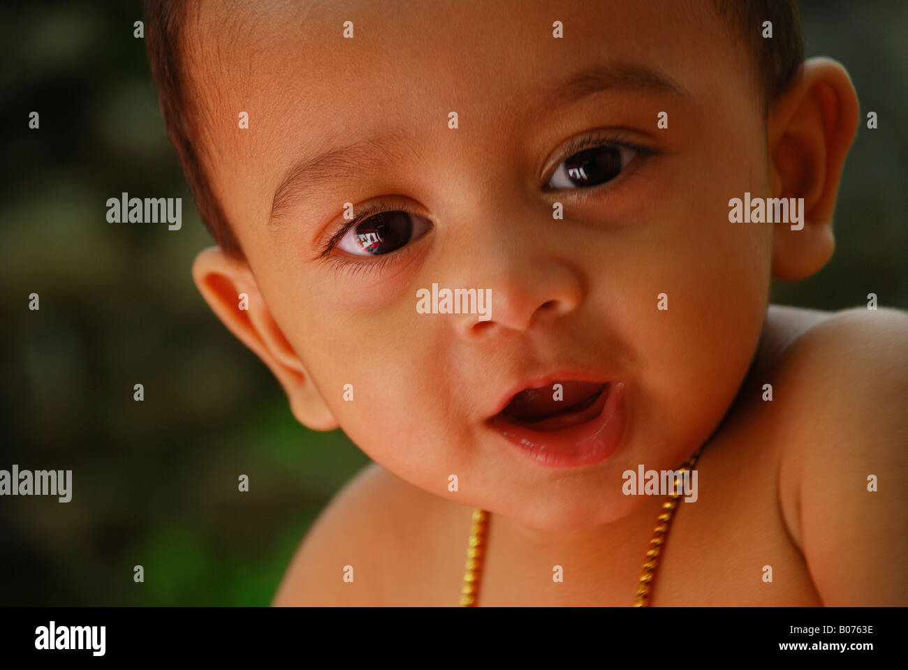 A indian boy below one year named Abel Stock Photo