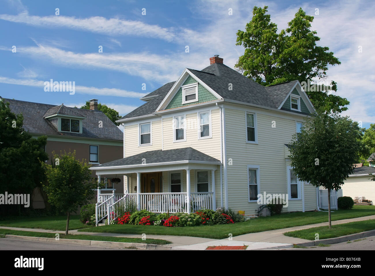 Restored house in the Wright Dunbar Village of Dayton Ohio Simple