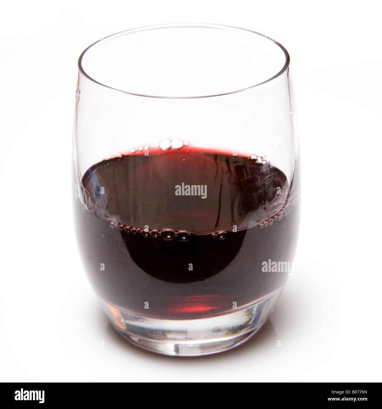 Glass of port isolated on a white studio background. Stock Photo