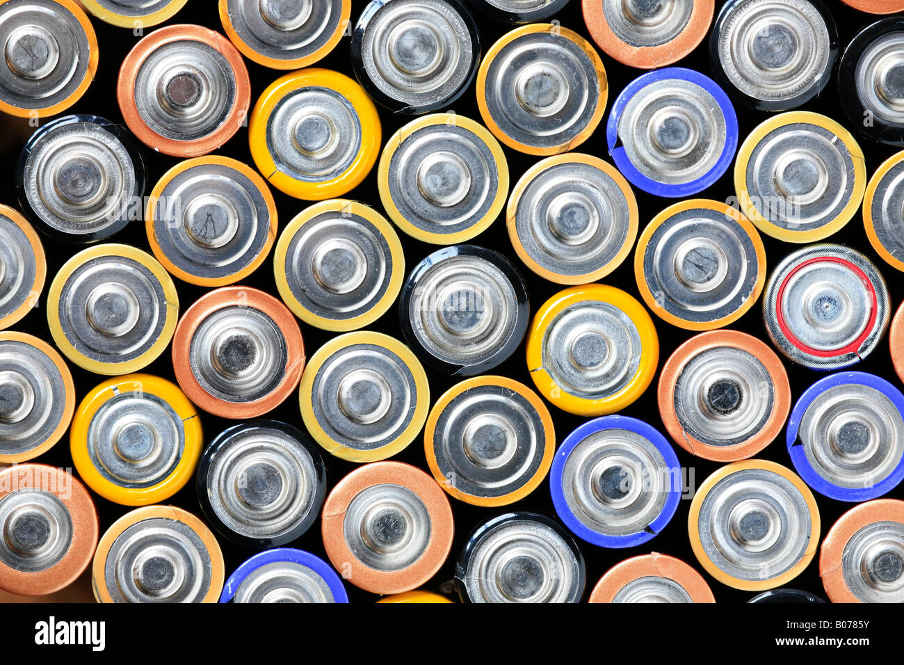 old batteries, hazardous waste Stock Photo Alamy