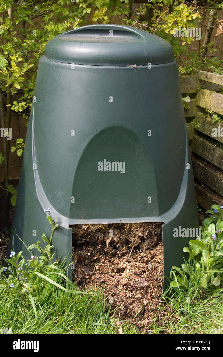 compost bin in a garden Stock Photo Alamy
