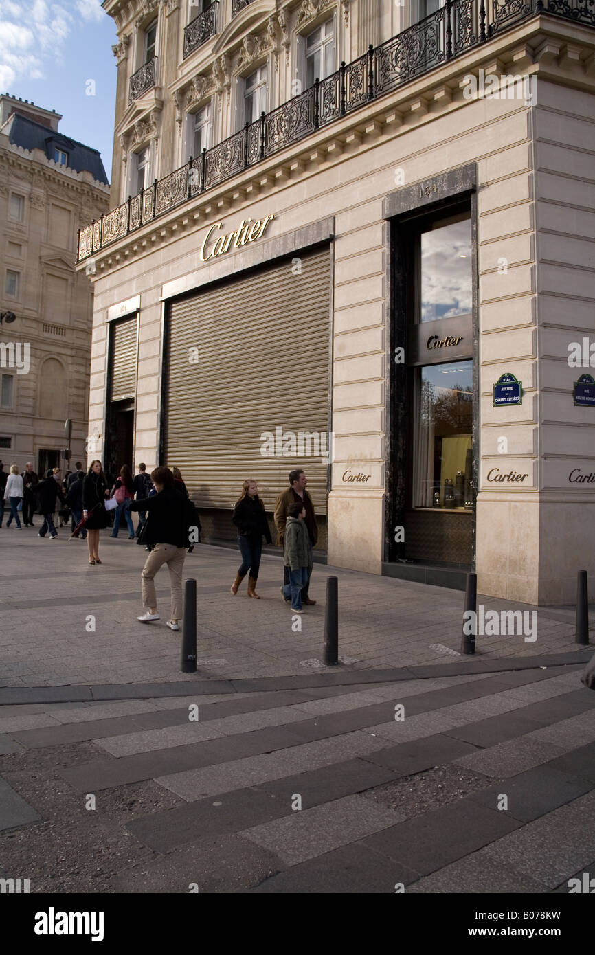 Cartier, luxury goods shop, Champs-Élysées, Paris, France, Europe,  PublicGround Stock Photo - Alamy