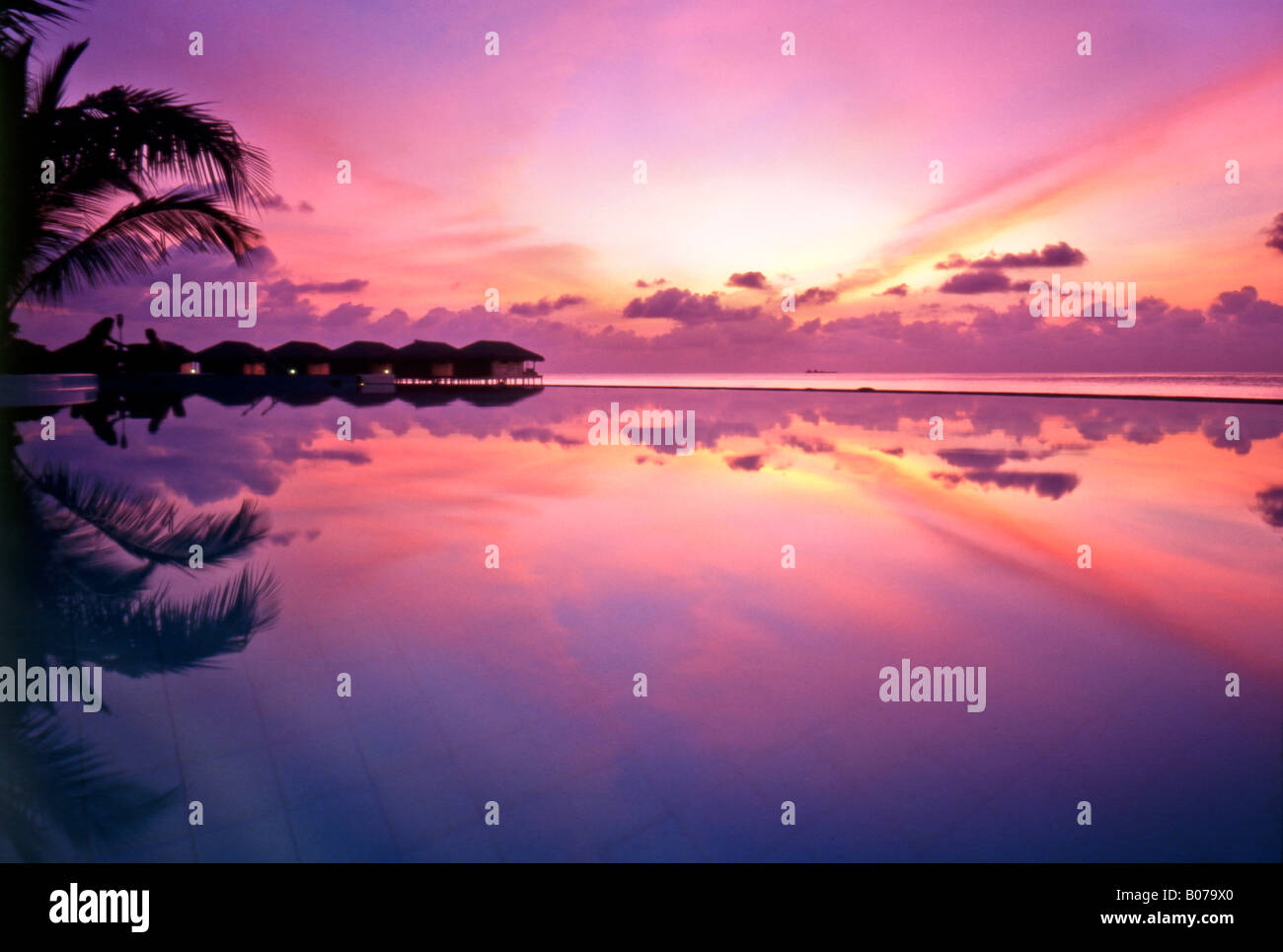 Beautiful Maldives sunset Stock Photo - Alamy