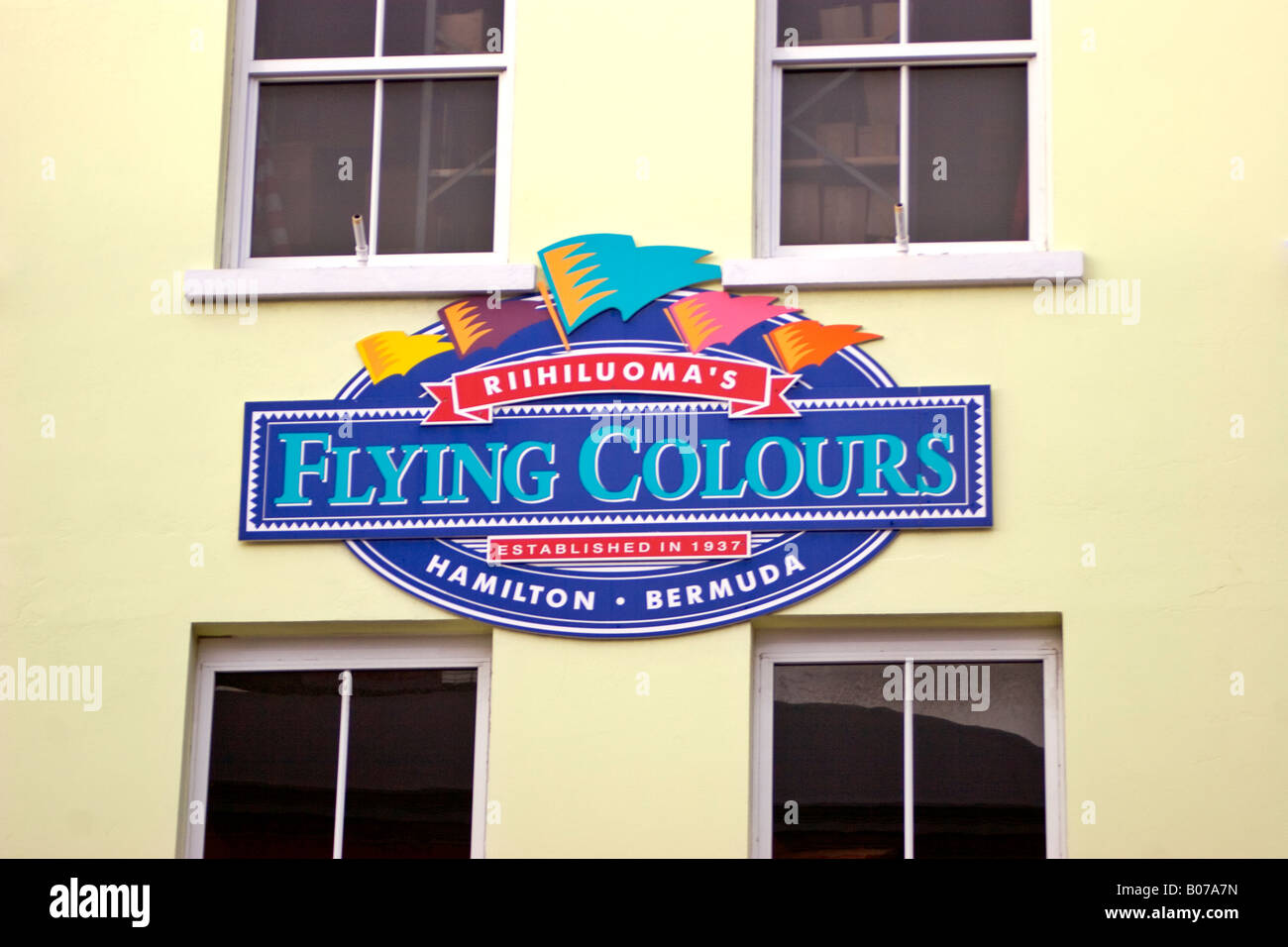 Colourful shop sign in Hamilton Stock Photo Alamy